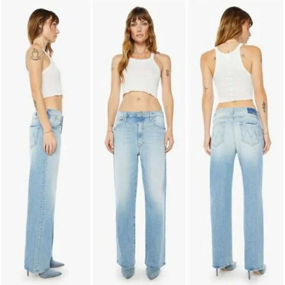 MOTHER Denim - Mother Jeans Womens 28 The Spitfire Sneak Superior High Rise Wide Leg I Confess
